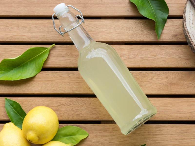 A Bottle of Pure Lemon Juice