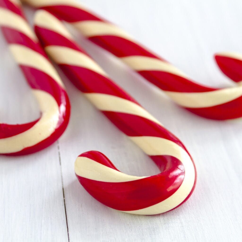 Red and White Striped Candy Canes