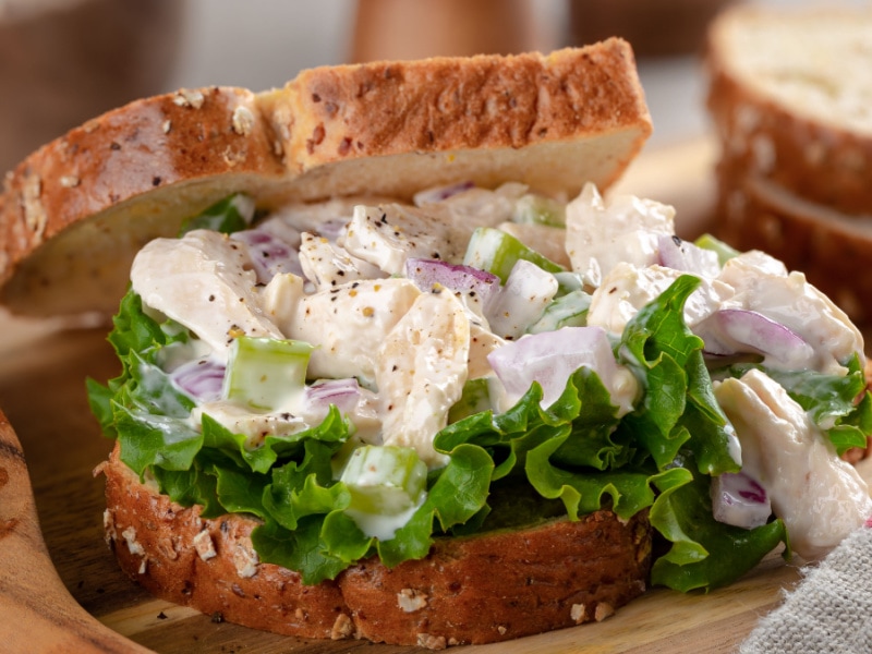 Chicken Salad Sandwich With Lettuce