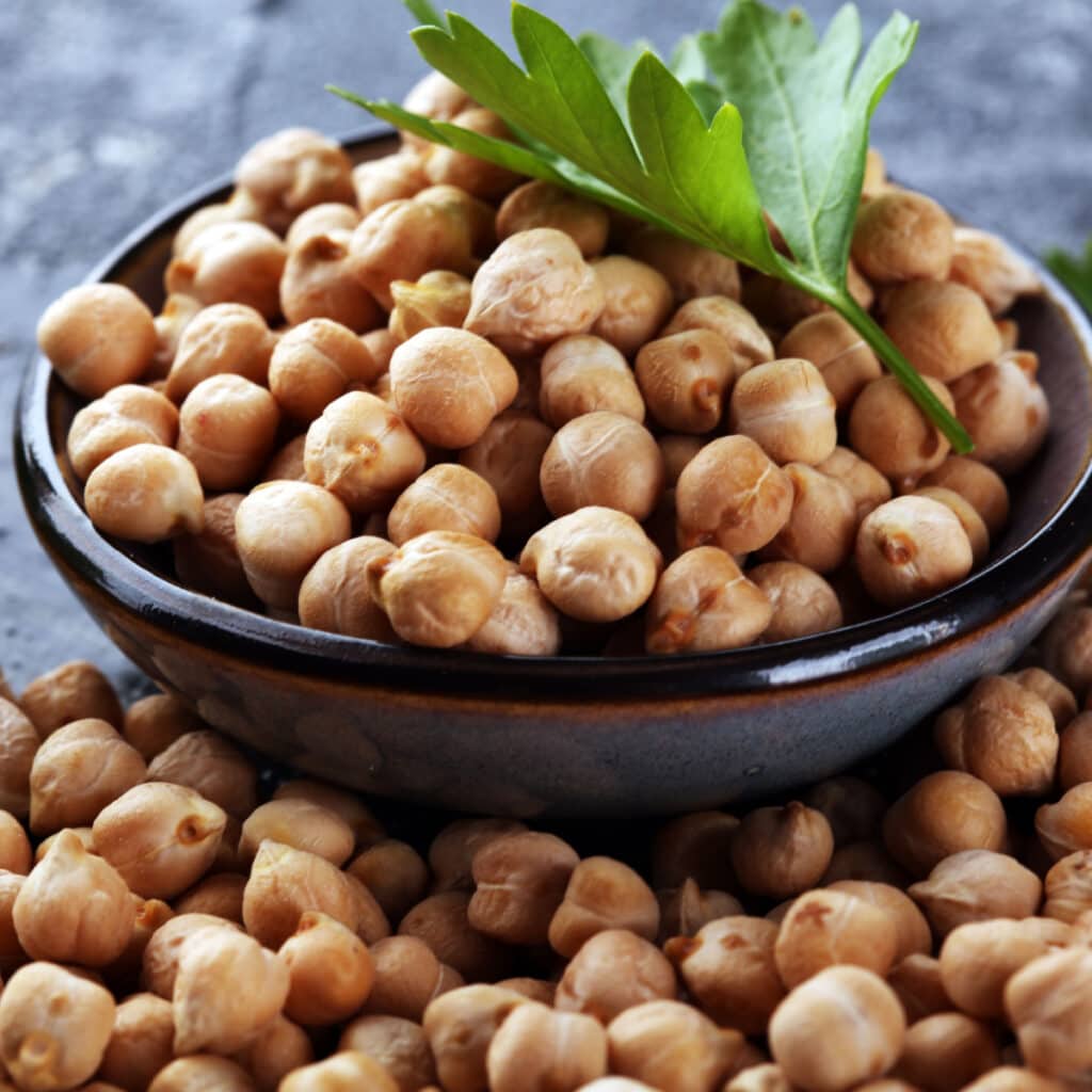 A Heap of Chickpeas on a Bowl