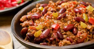 Chili Corn Carne with Red Beans and Ground Beef