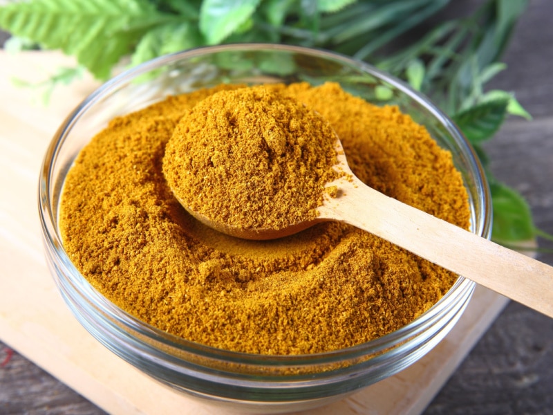 Curry Powder in a Clear Bowl