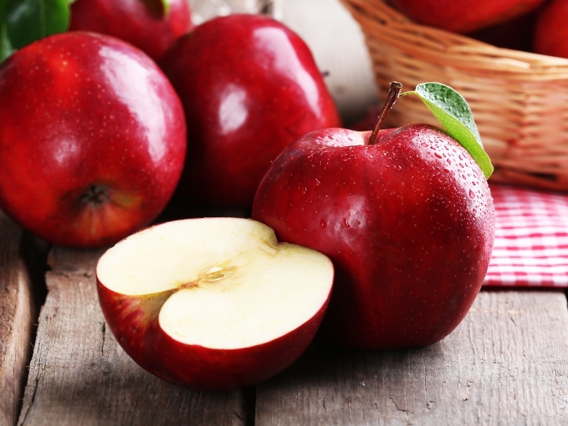 Moist and Crispy Bright Red Apples
