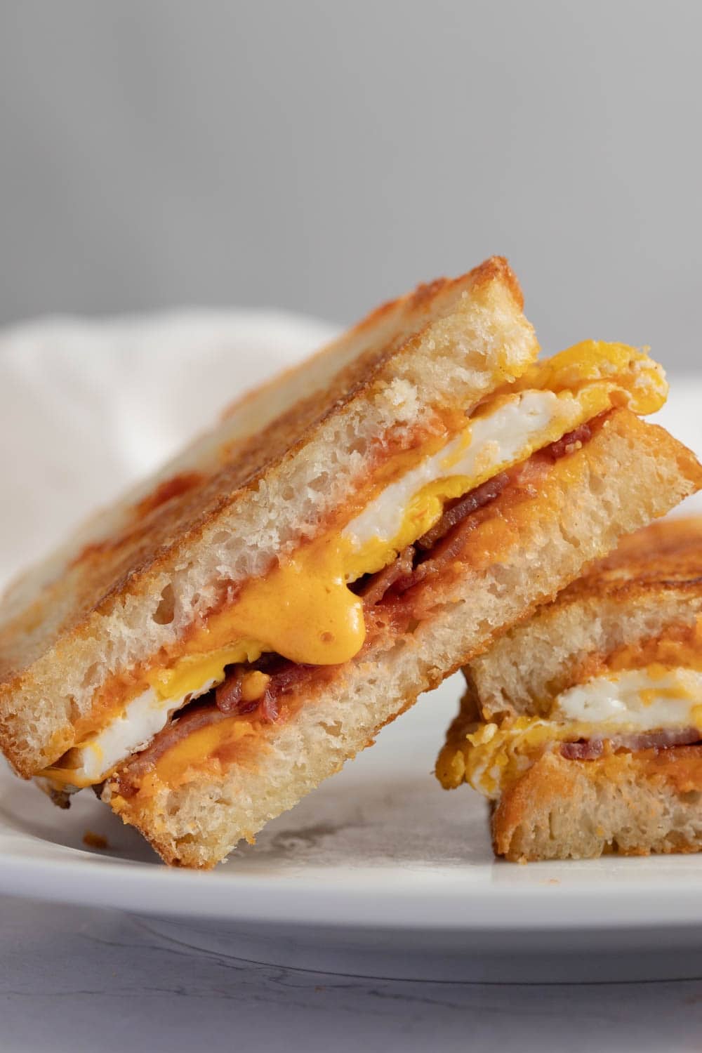 Fried Egg Sandwich with Bacon and Cheese