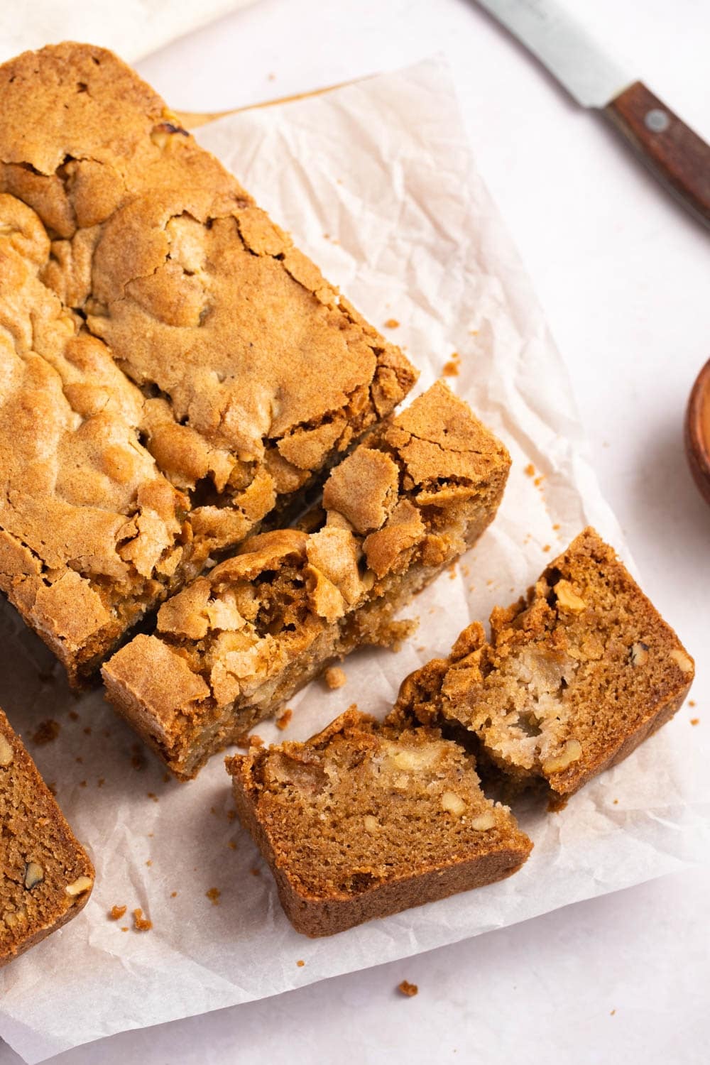 Homemade Apple Bread with Juicy and Tender Apple Chunks