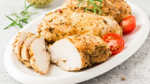 Homemade Baked Chicken Breast with Tomatoes and Spices