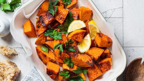 Homemade Baked Sweet Potatoes with Lemons