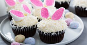 Homemade Chocolate Easter Cupcakes with Egg Candies