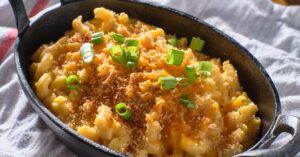 Homemade Kraft Mac and Cheese with Green Onions
