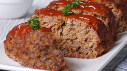 Homemade Meatloaf with Ketchup
