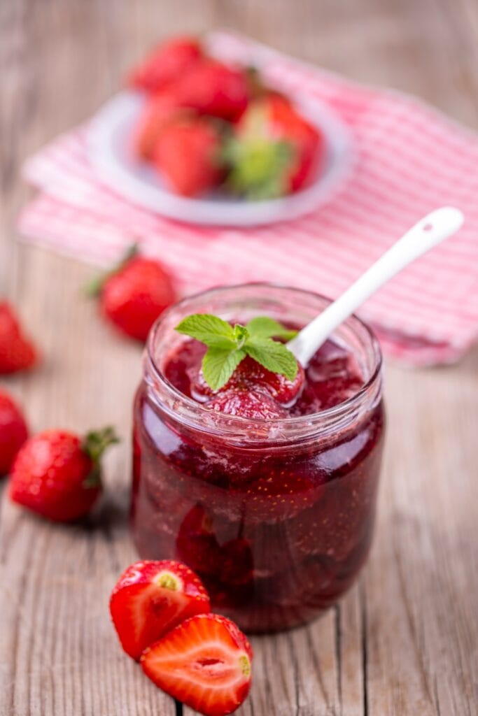 Homemade Strawberry Jam with Fresh Fruits