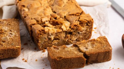 Homemade Apple Bread with Nuts and Cinnamon