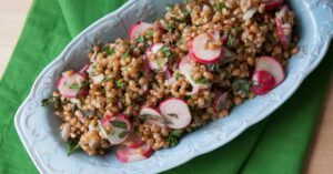 Homemade Wheat Berry Salad with Spring Herbs and Radish