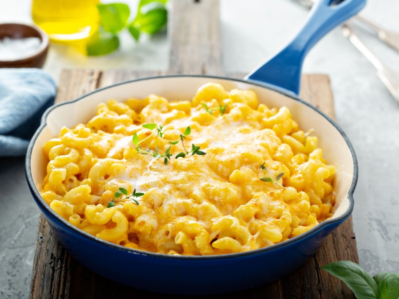Bake Macaroni and Cheese in a Pan