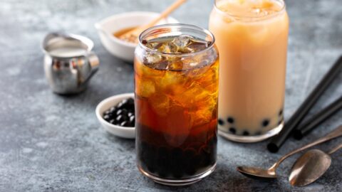 Milk Bubble Tea with Tapioca Pearls