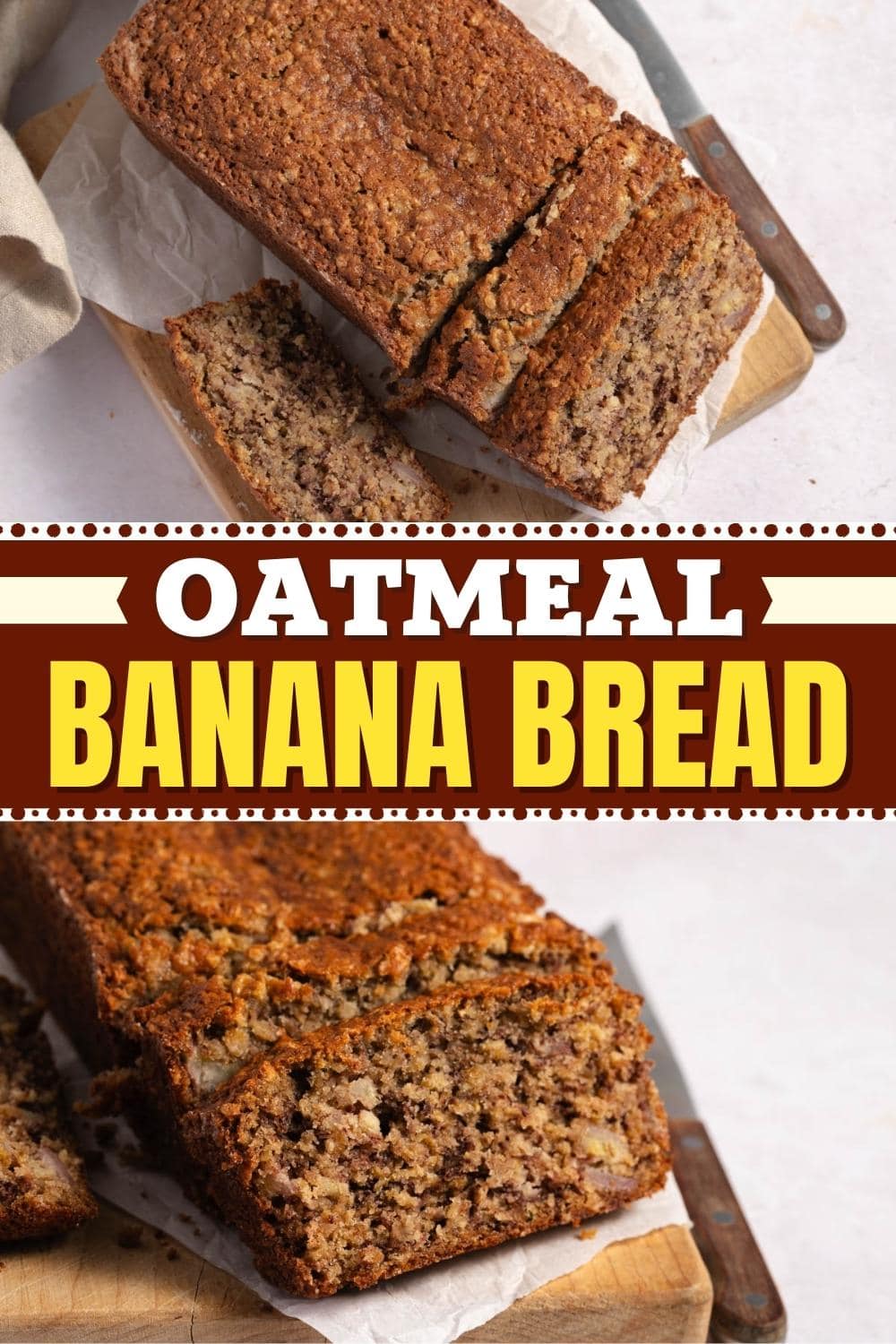 Healthy Oatmeal Banana Bread - Insanely Good