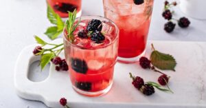 Refreshing Blackberry Cocktail with Ice
