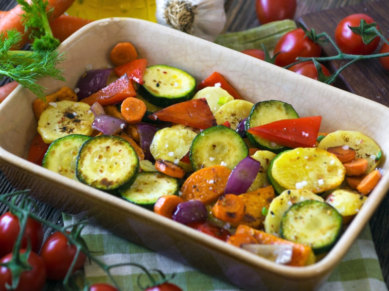 Roasted Mixed Vegetables With Olive Oil