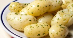 Roasted White Sweet Potatoes with Herbs
