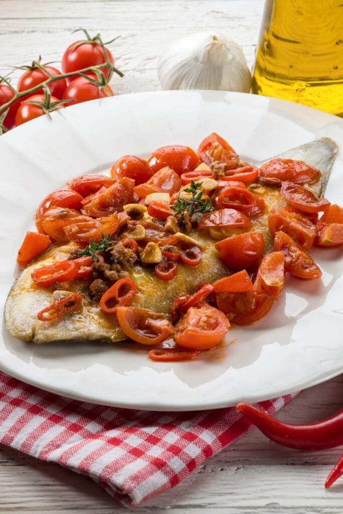 10 Best Dover Sole Recipes (+ Easy Dinner Ideas) featuring Sole Fish with Tomato Anchovy and Peppers