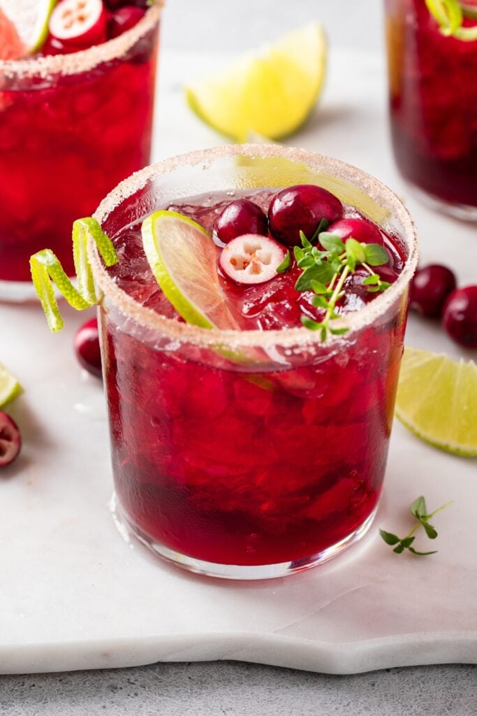 Thanksgiving Lime and Cranberry Cocktail with Vodka