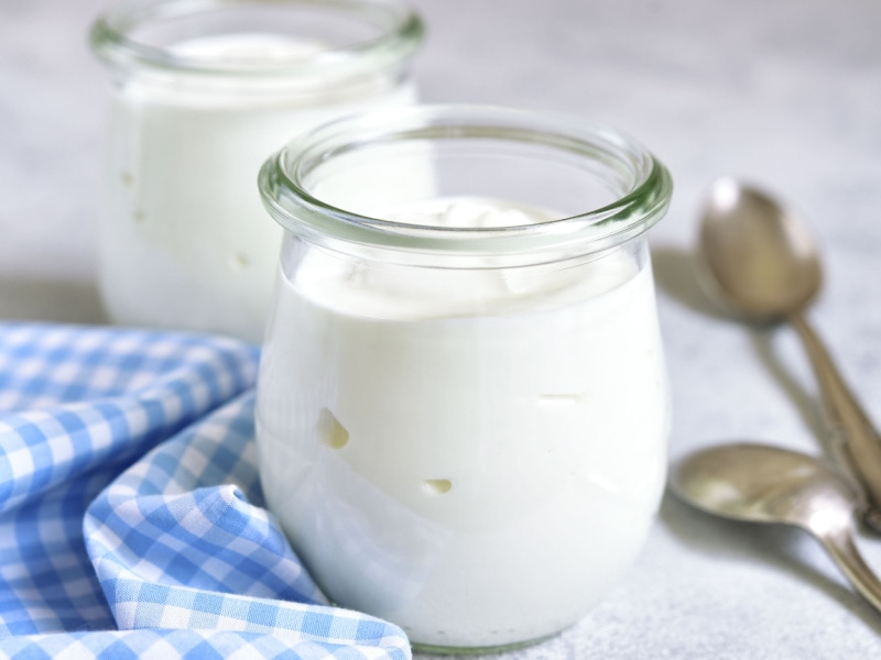 Yogurt in a Glass Jar