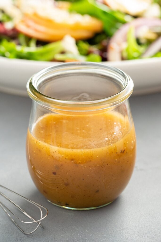Apple Cider Vinaigrette Salad Dressing with Olive Oil