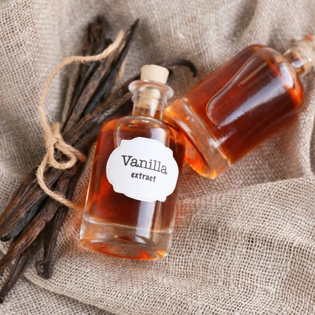 7 Best Vanilla Extract Substitutes featuring Bottles of Aromatic Vanilla Extract