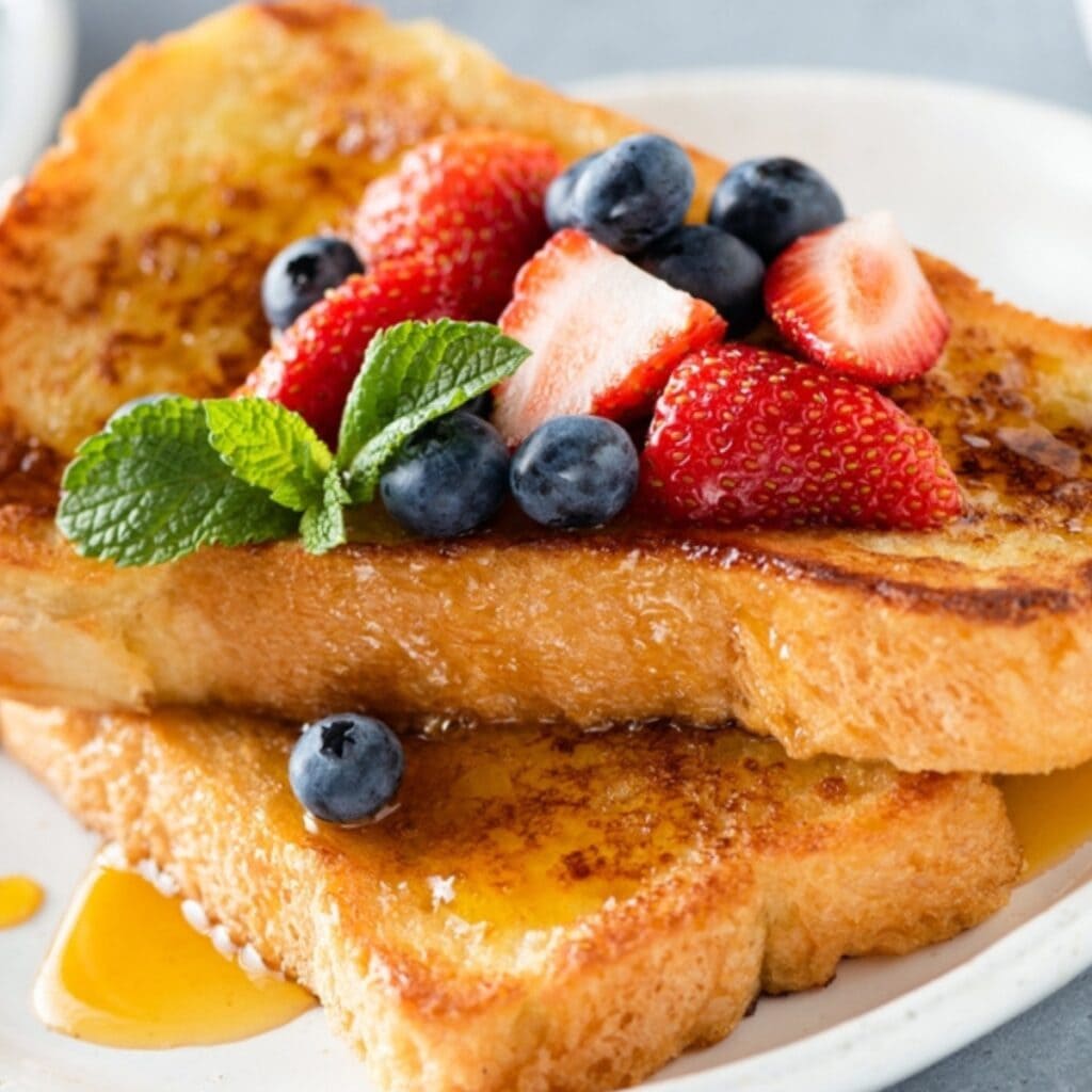 Buttermilk French Toast Served With Fresh Sliced Berries