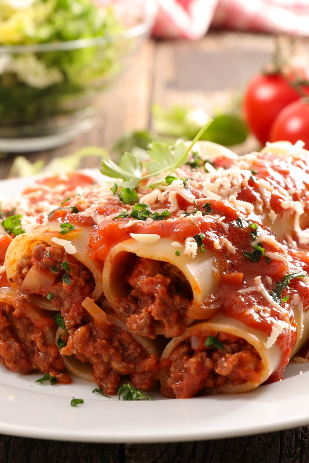 Cannelloni Beef with Tomato Sauce