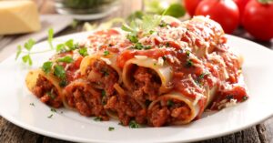 Cannelloni Beef with Tomato Sauce