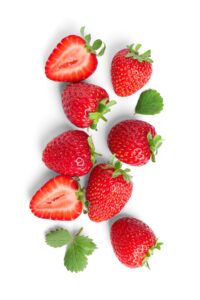 Fresh Strawberries on a White Background