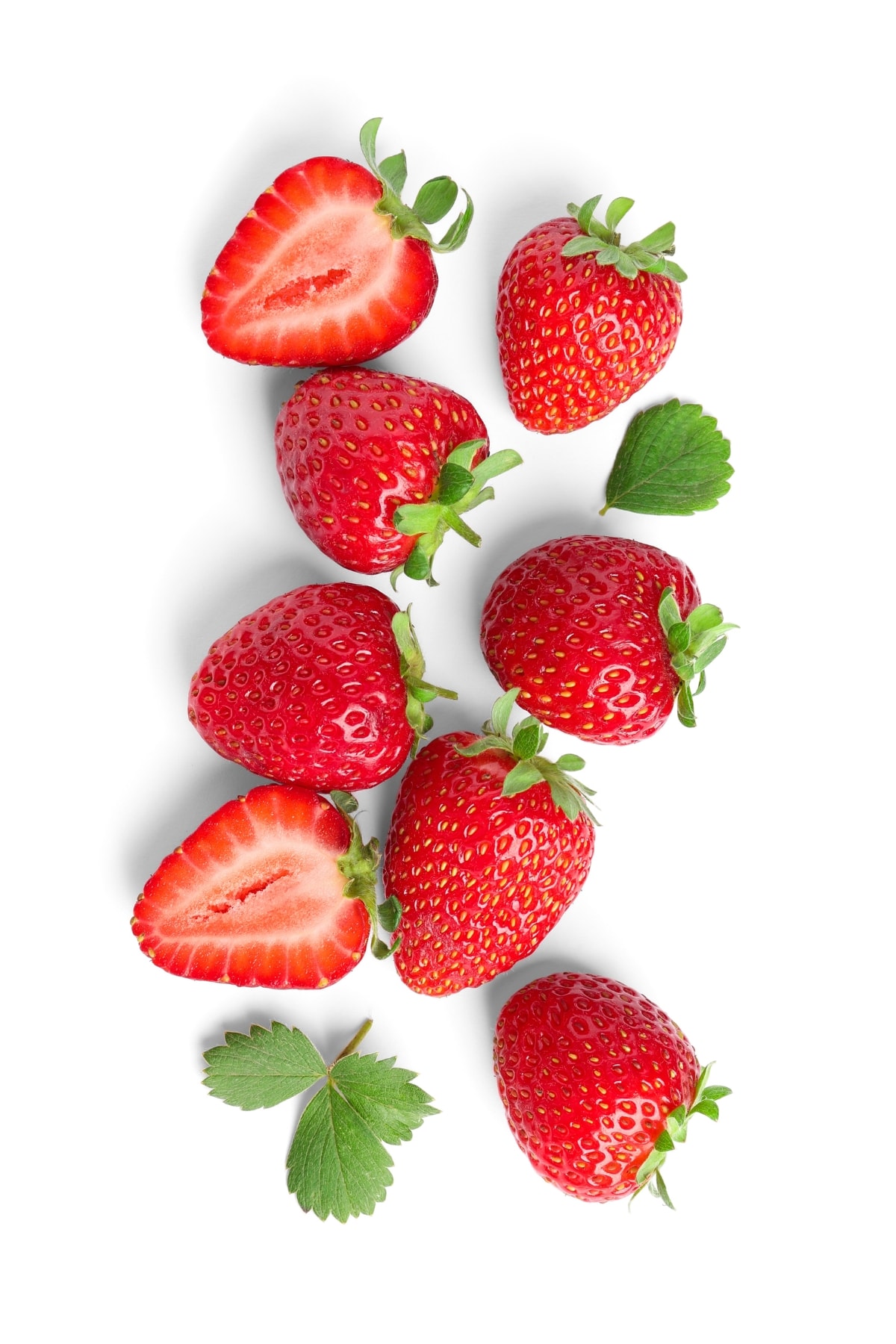 Fresh Strawberries on a White Background