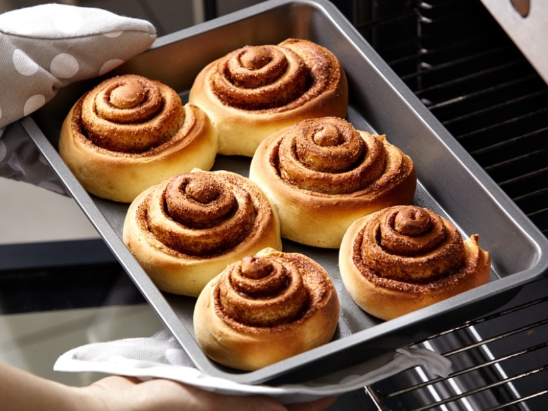Freshly Baked Cinnamon Rolls From the Oven