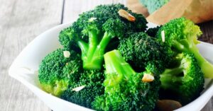 Freshly Steamed Broccoli on a White Bowl