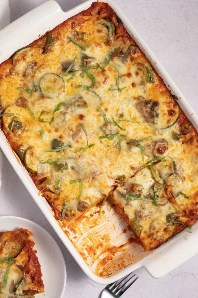 The Best Vegetable Lasagna featuring Healthy Homemade Vegetable Lasagna with Cheese