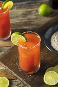 Homemade Boozy and Refreshing Michelada with Lime