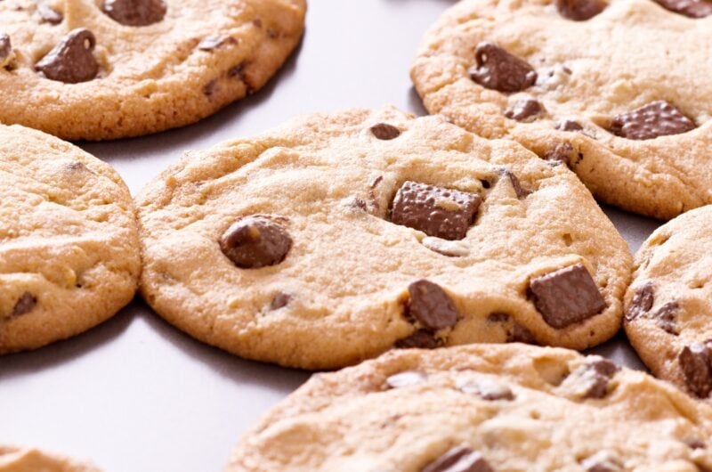 Homemade Cookies Out of The Oven in a Cookie Sheet