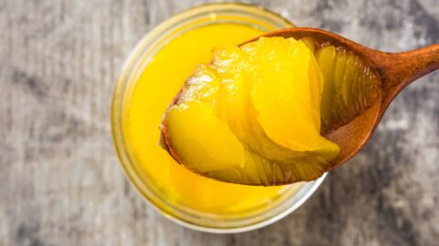 Homemade Ghee or Clarified Butter in Jar