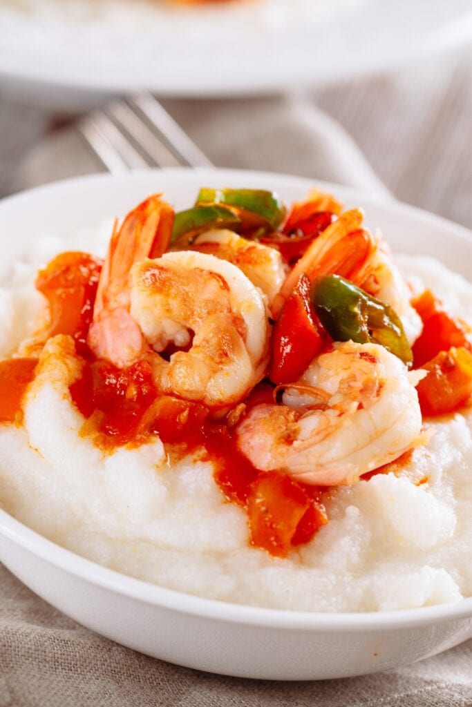 Homemade Shrimp and Grits with Chilis