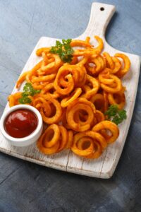 Homemade Arby's Curly Fries with Ketchup