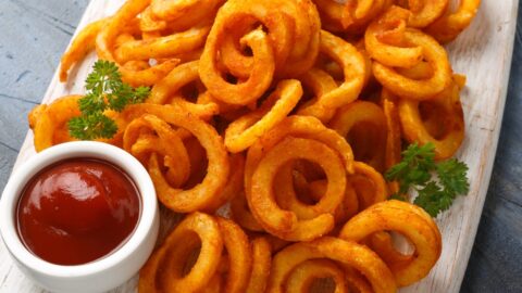 Homemade Arby's Curly Fries with Ketchup