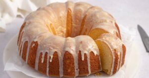 Homemade Bundt Cake with Orange Glaze Icing