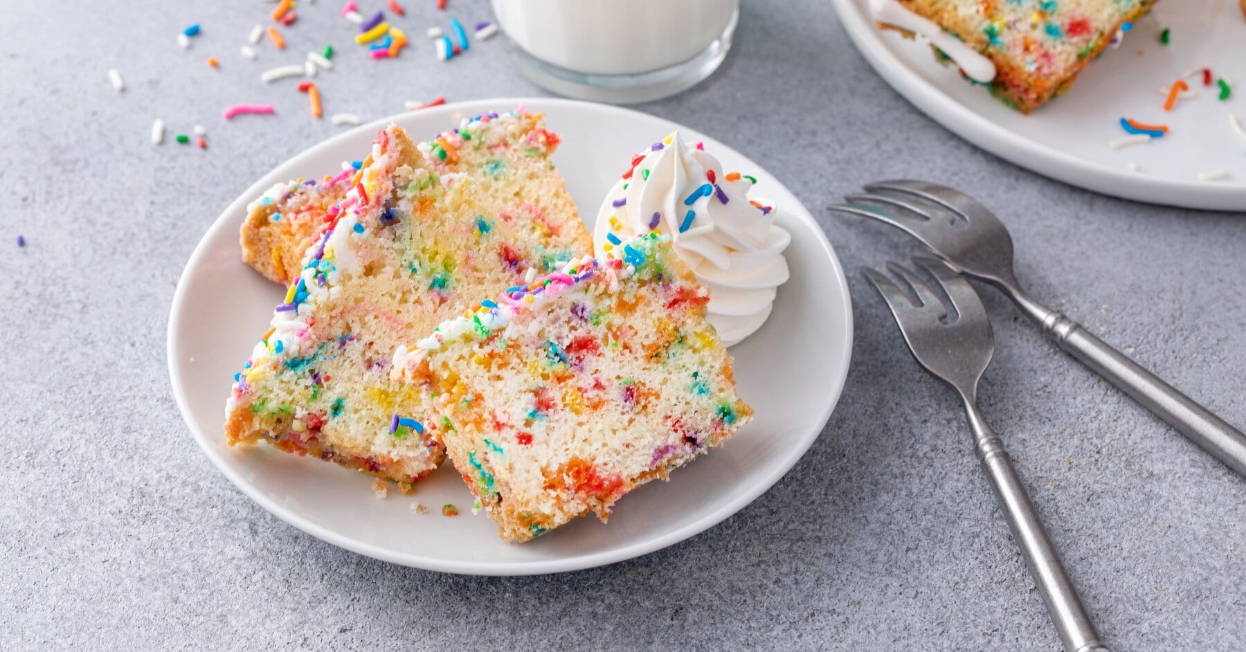 Homemade Funfetti Bread with Whipped Cream