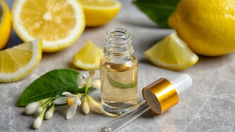 Homemade Lemon Extract in a Bottle
