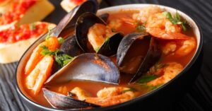Homemade Seafood Stew with Shrimp and Mussels