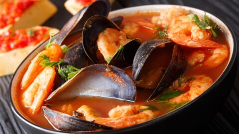 Homemade Seafood Stew with Shrimp and Mussels