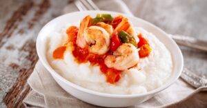 Homemade Shrimp and Grits with Chili Peppers