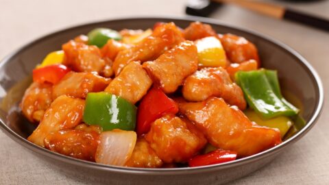 Homemade Sweet and Sour Pork with Bell Peppers