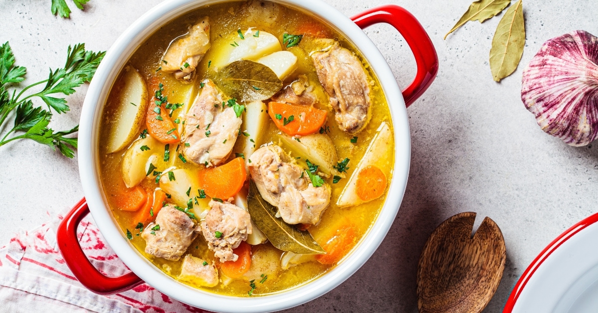 Homemade Turkey Stew with Carrots and Potatoes